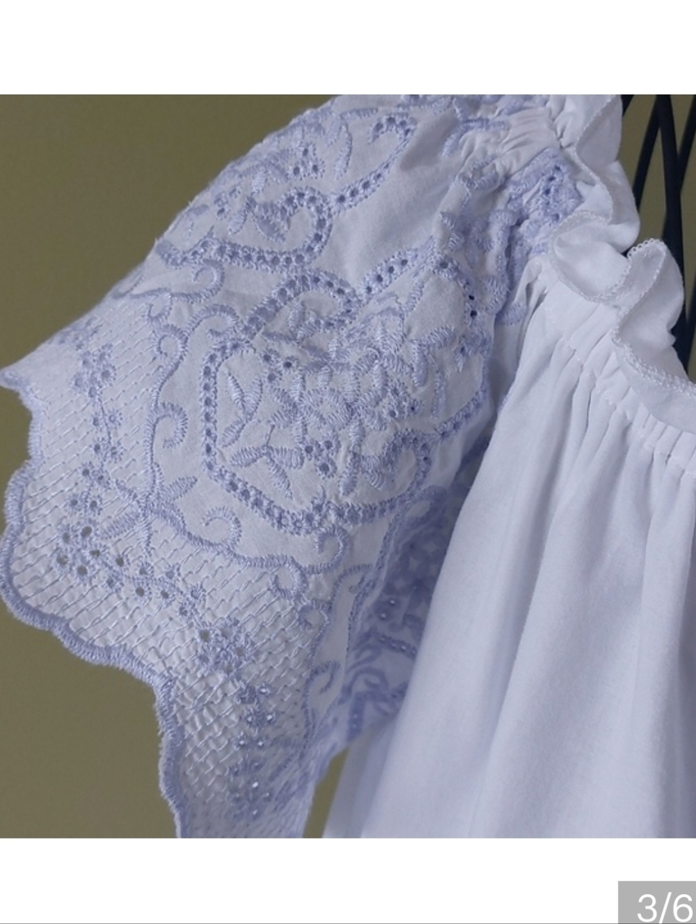 White Women's Embroidered Lace Sleeve Dress